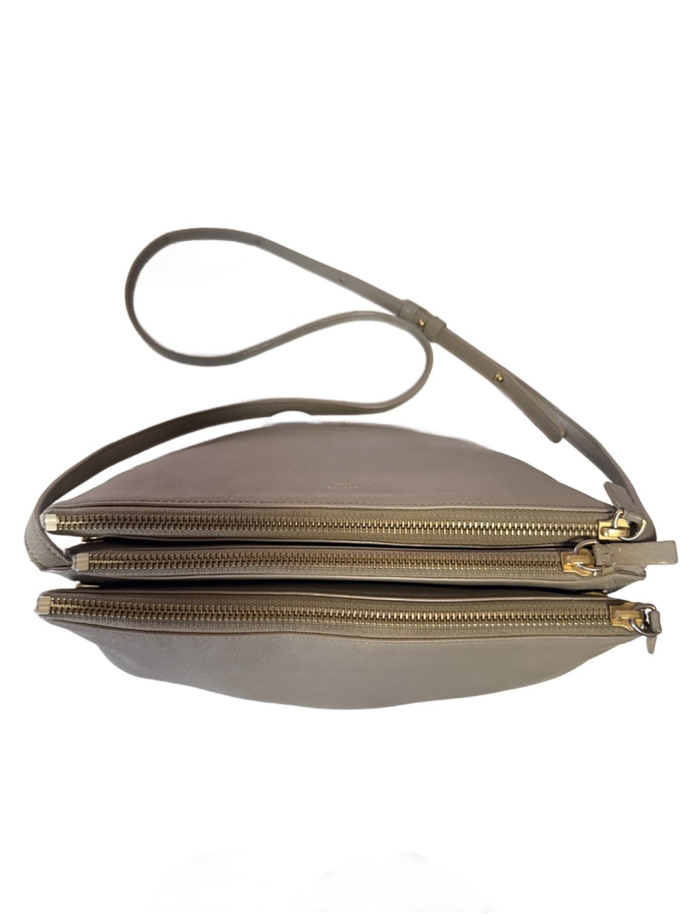 Celine Large Trio Crossbody Bag Greige Lambskin Leather | Phoebe Philo Era - Picture 6 of 16